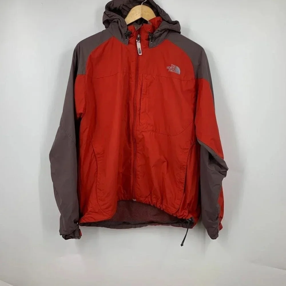 The North Face Men's Hydrenalite Two Tone Red Long Sleeve Hooded Jacket Size M
